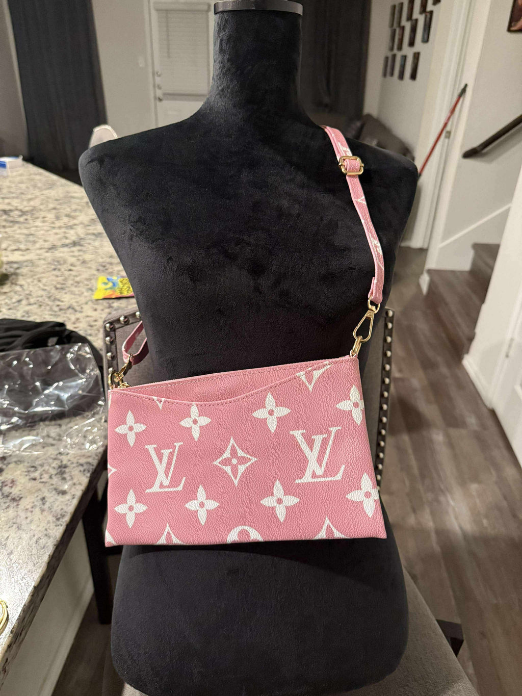 Inspired LV  Crossbody - Pink
