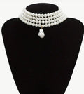 Elegant Multilayer Faux Pearl Choker Necklace